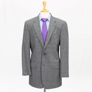 Jos. A. Bank 42L Gray Check 2-Button Sport Coat Blazer Jacket V421